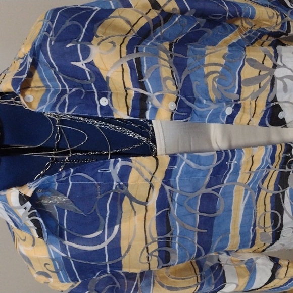 Sheer Lace ALIA Button Down Over Shirt or Light Jacket for Cruisin & Vacation!! - Picture 2 of 6